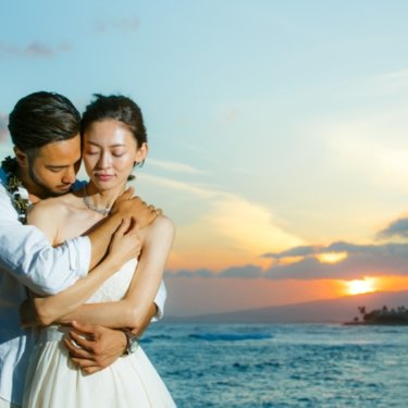 サンセットが覗き込む素敵な写真