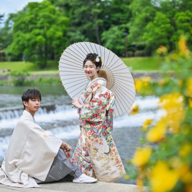 鴨川の美しい自然と和装前撮り