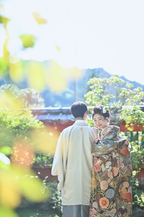 自然とお寺ので前撮り撮影