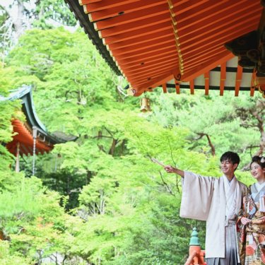 毘沙門堂メインの朱色の本堂