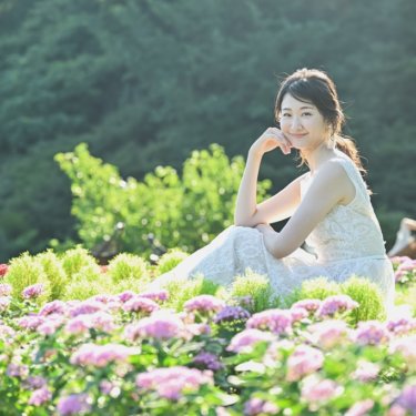 園内のお花畑でカラフルな写真も♪