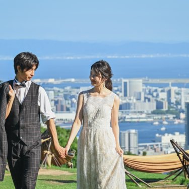 遠くに広がる大阪湾を見下ろした一枚！