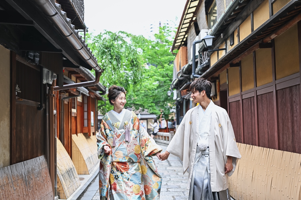 京都の街並みと撮るフォトウェディング