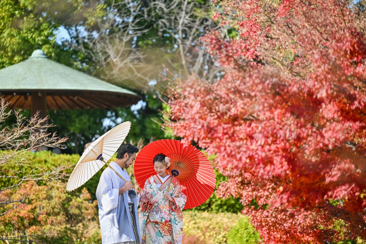 紅葉の前撮り撮影