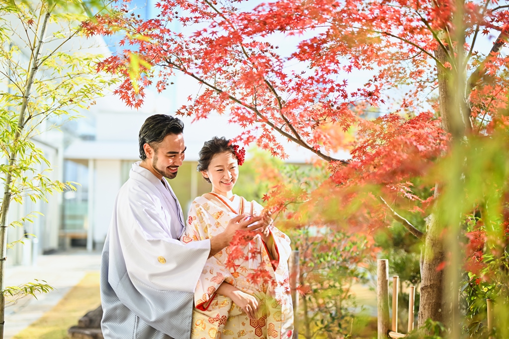 紅葉で素敵な和装撮影