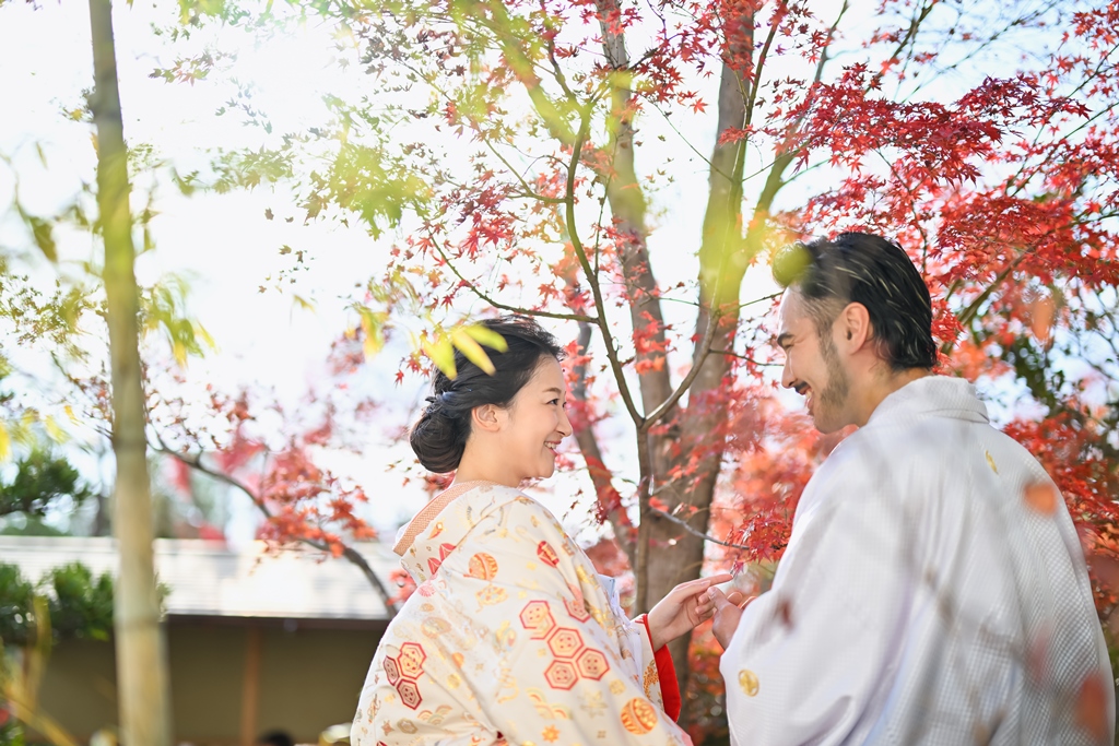 紅葉と撮影出来る藤田邸