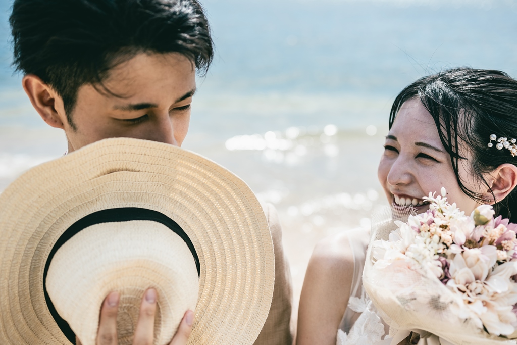 麦わら帽子を使ったショット