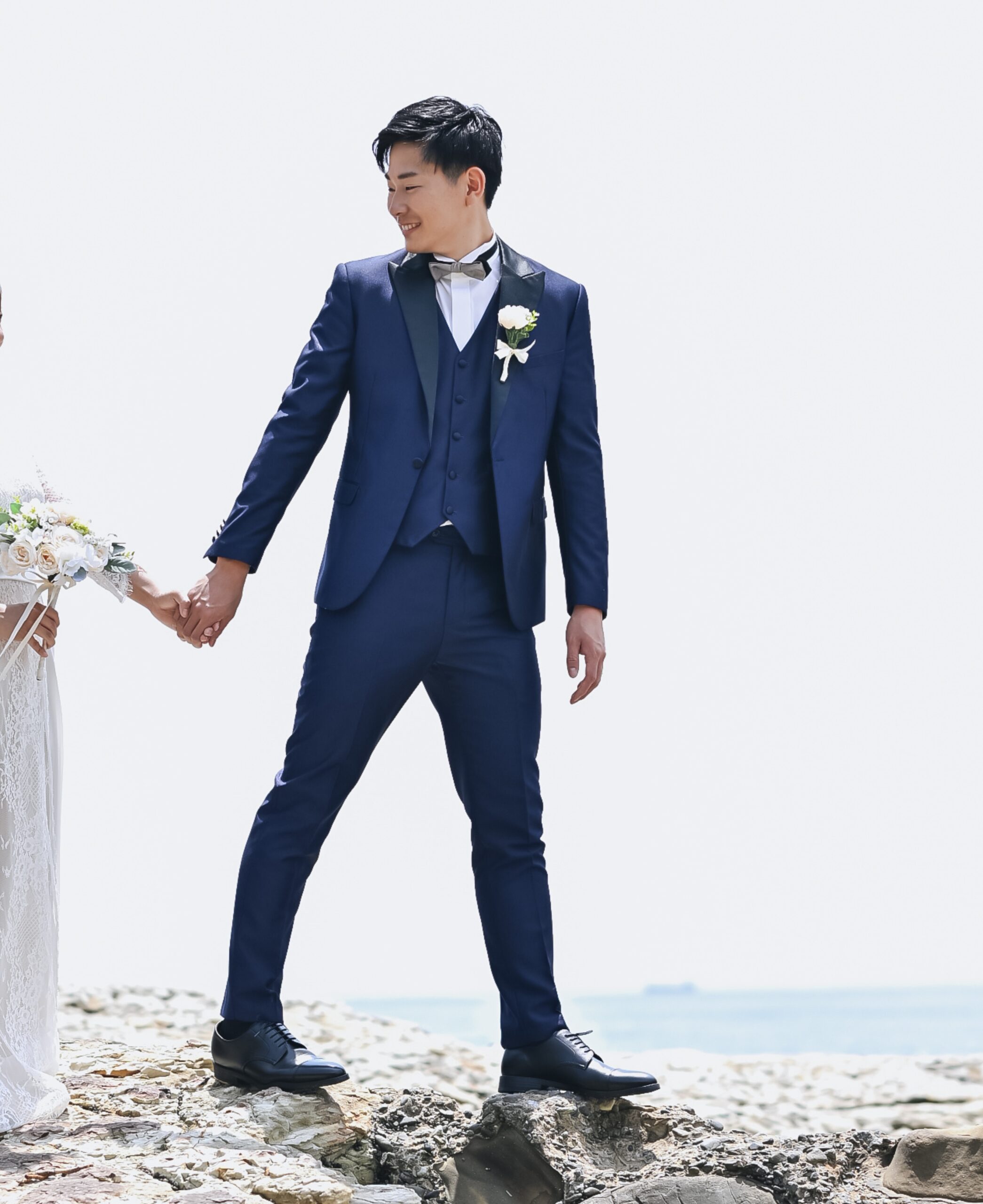 ネイビーのタキシード