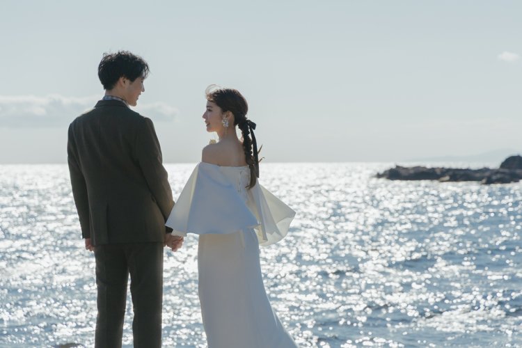 千葉の海で前撮り撮影