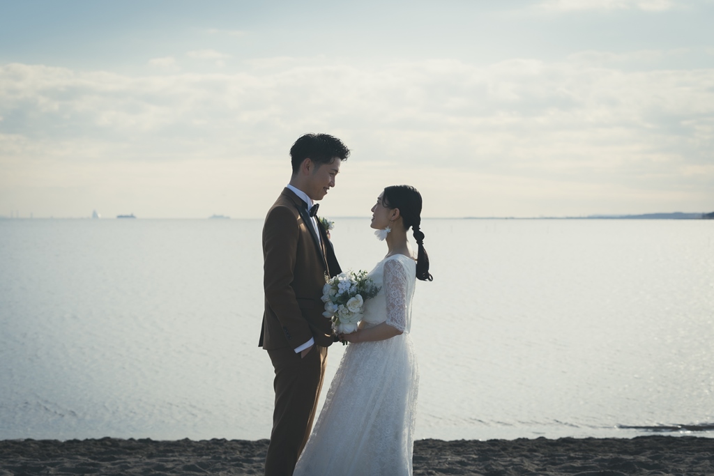 葛西海浜公園で前撮り撮影
