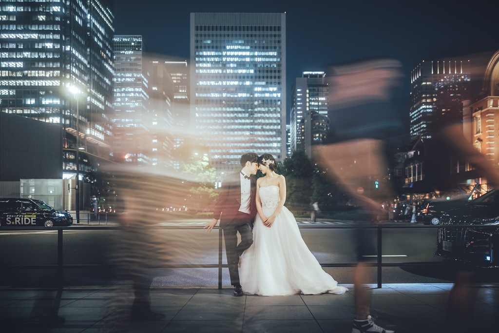 東京駅で撮ったロマンティックなウェディングフォト