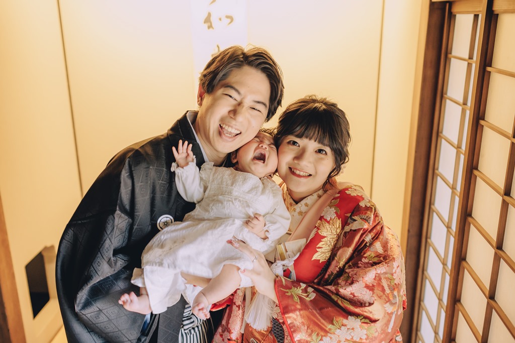子供と撮った結婚写真