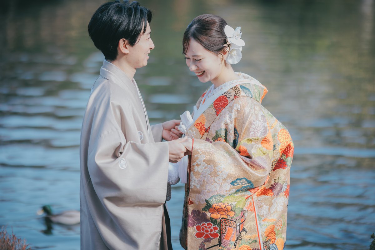 和やかな雰囲気で楽しむ平成庭園ロケ