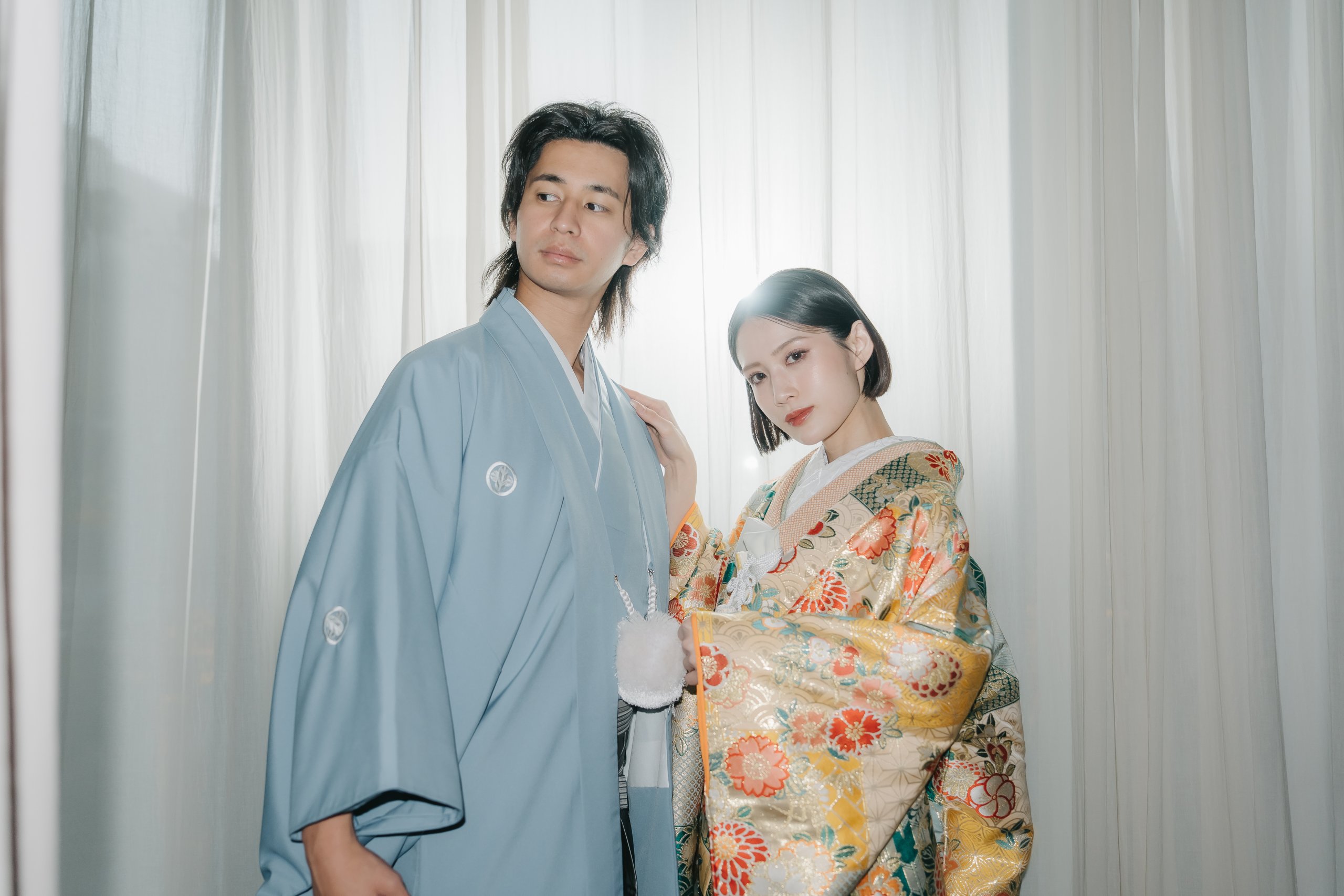 色打掛を着た花嫁のポートレート