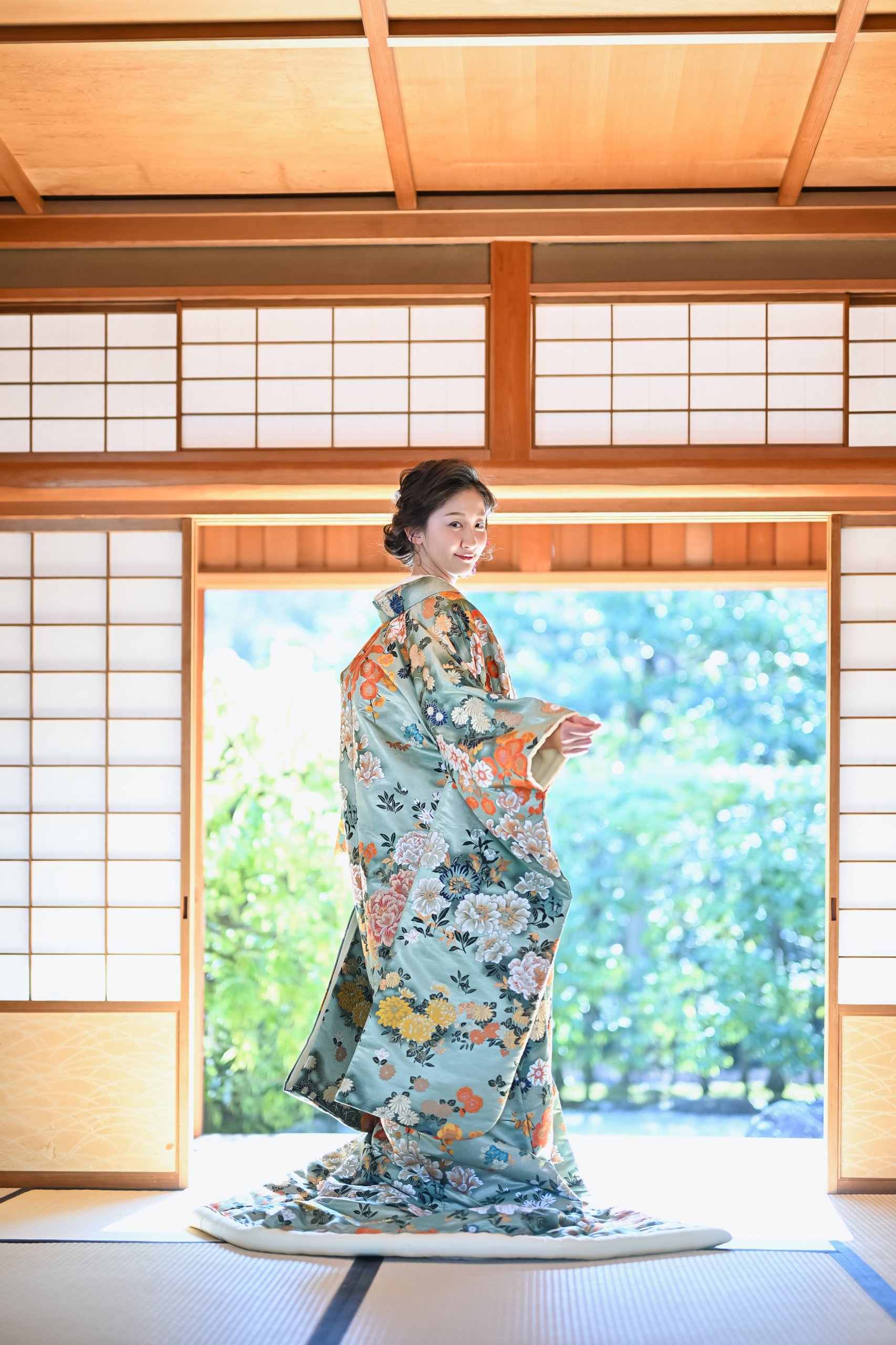 緑の色打掛