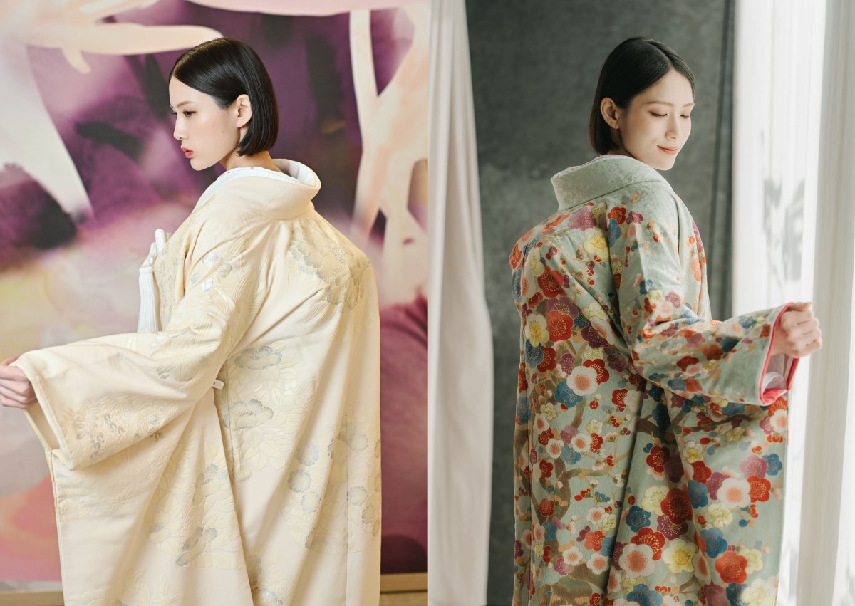 白無垢と色打掛の2着を着た花嫁の撮影イメージ