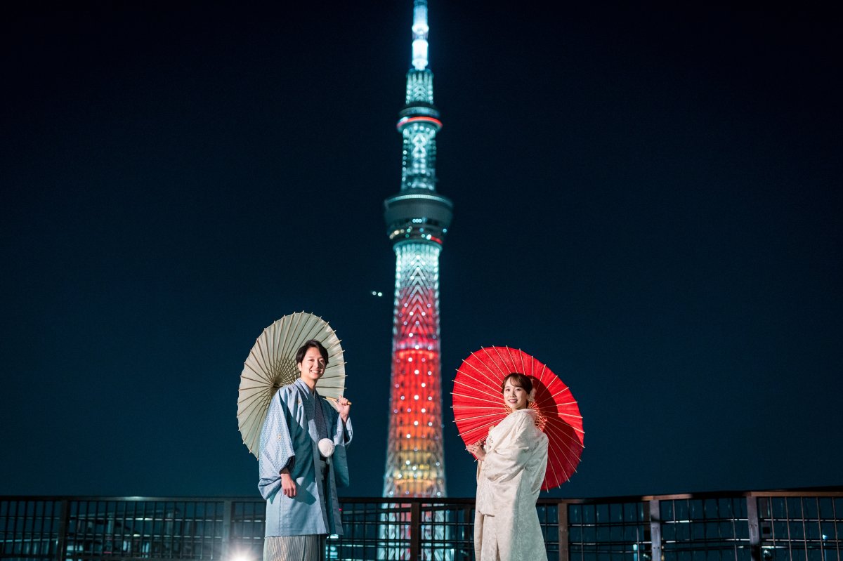 浅草＆スカイツリーの2カ所で撮るダブルロケーションフォトウェディング
