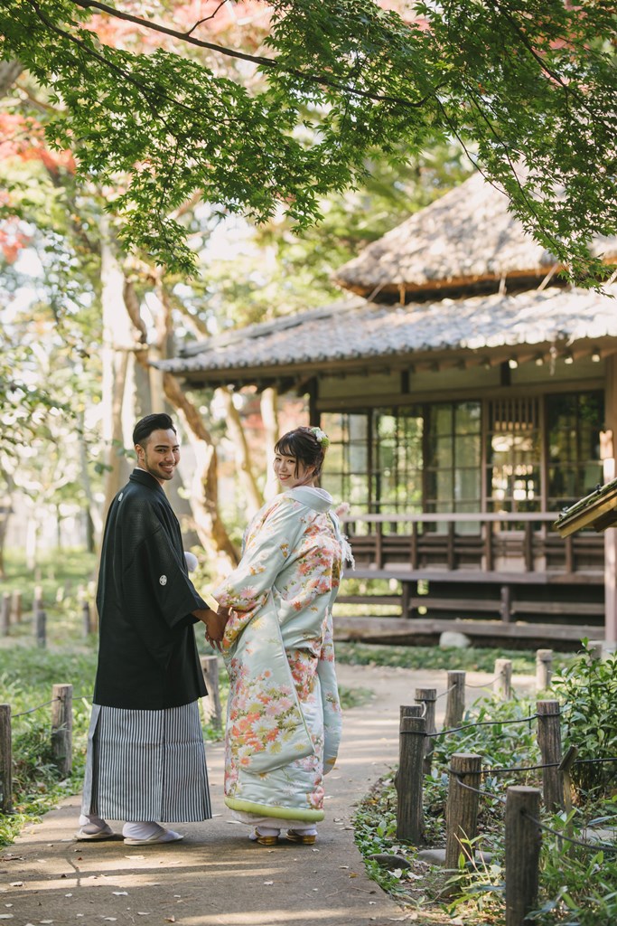蘆花恒春園の結婚写真